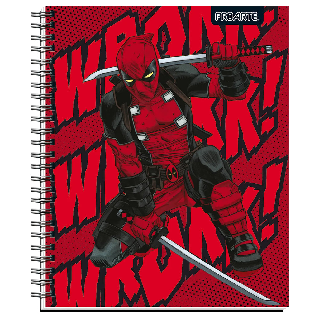 Cuaderno Universitario ProArte 100h 7mm Deadpool c/u