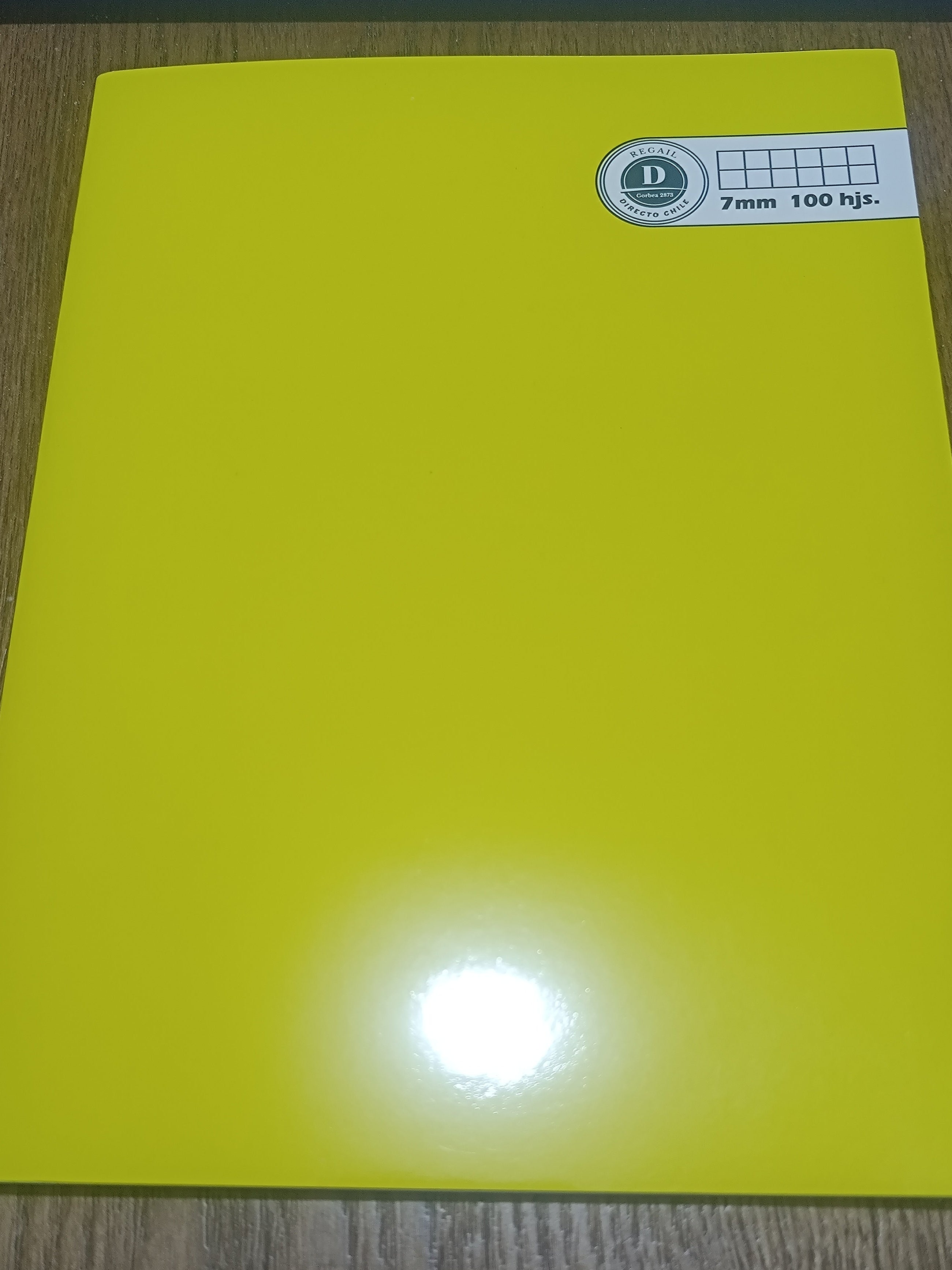 Cuaderno college 100h 7mm amarillo