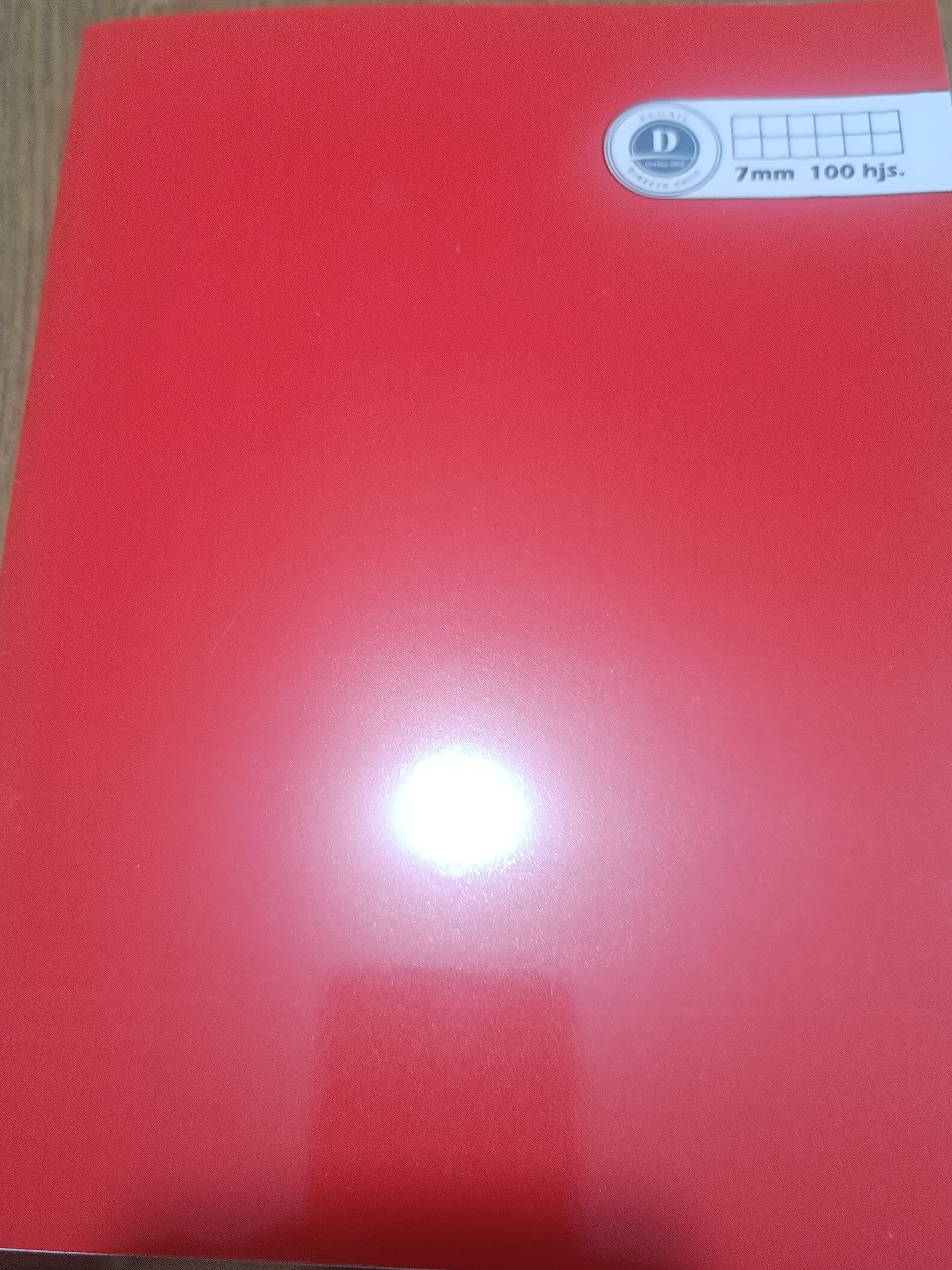 Cuaderno college 100h 7mm rojo