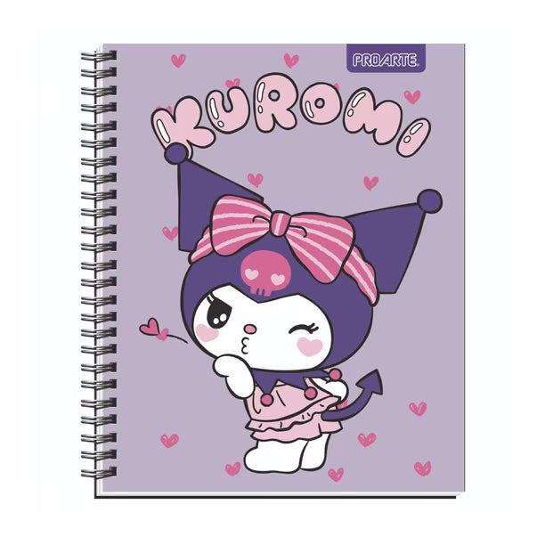 Cuaderno Universitario ProArte 100h 7mm Kuromi Pack 10 Un