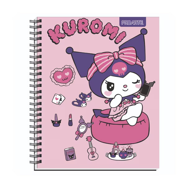 Cuaderno Universitario ProArte 100h 7mm Kuromi Pack 10 Un
