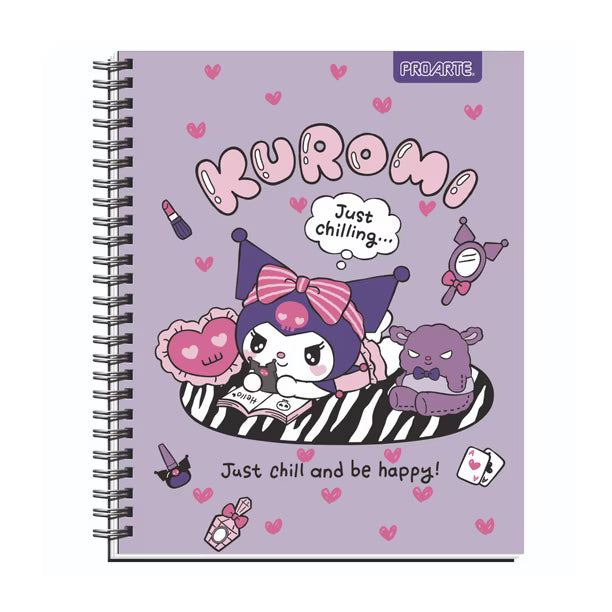 Cuaderno Universitario ProArte 100h 7mm Kuromi Pack 10 Un